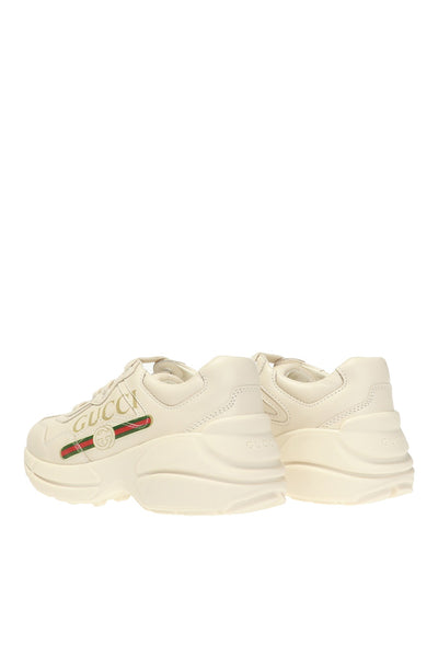 GUCCI KIDS RYTHON LEATHER SNEAKERS