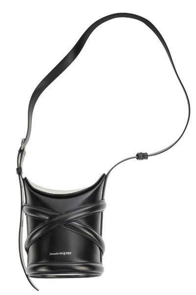 ALEXANDER MCQUEEN THE CURVE BLACK SHOULDER BAG