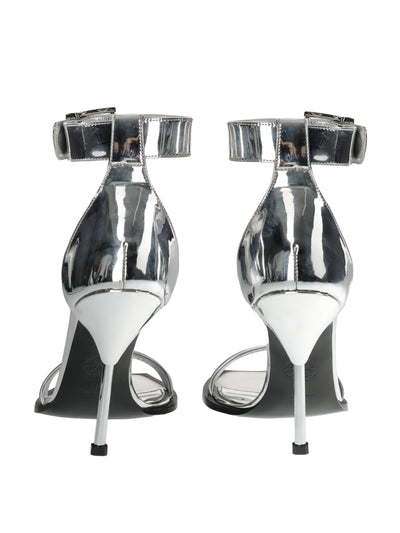 ALEXANDER MCQUEEN 100MM METALLIC LEATHER SANDALS