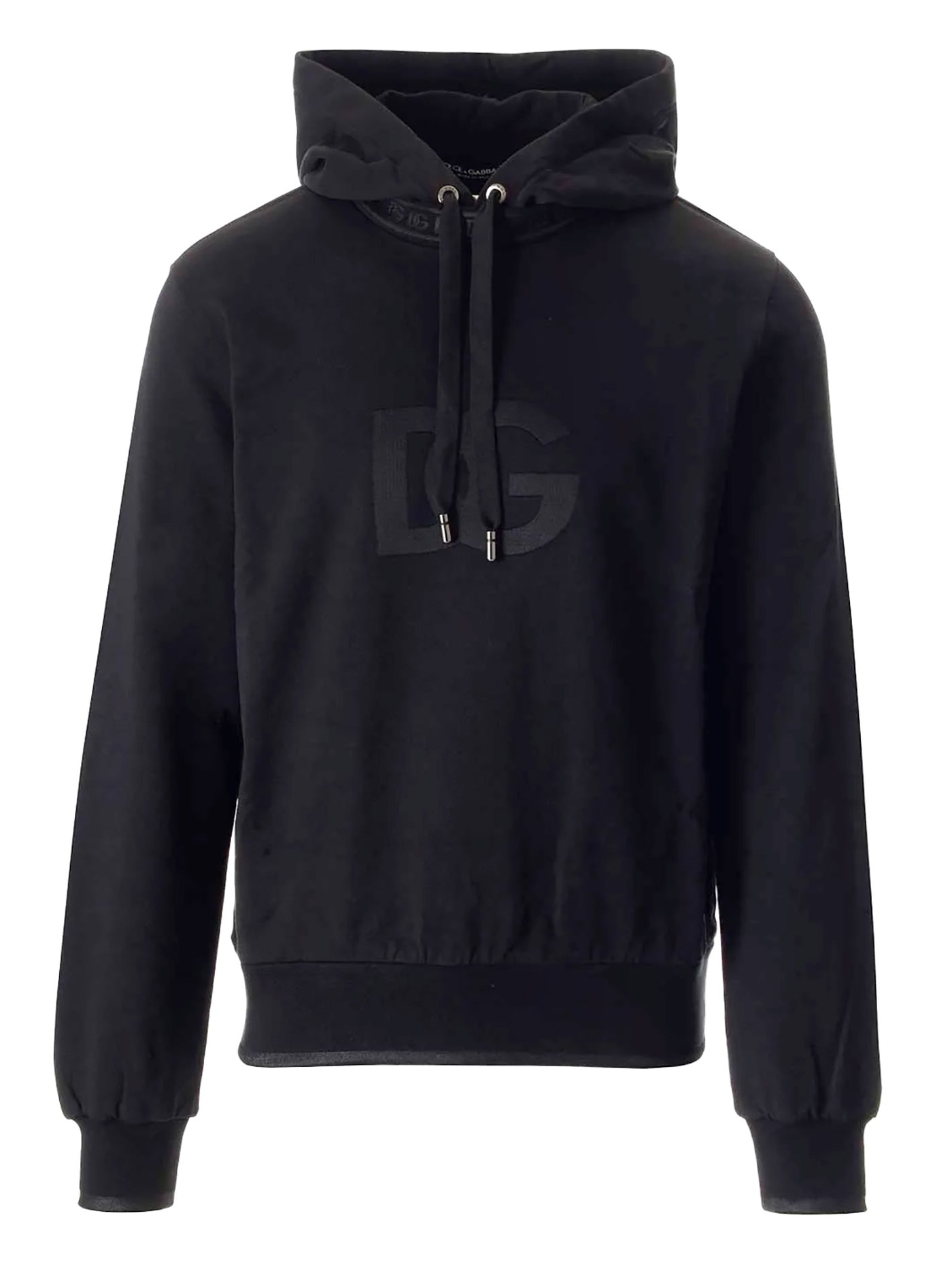 DOLCE & GABBANA BLACK HOODED SWEATSHIRT