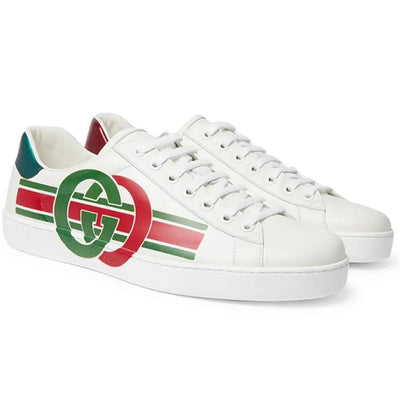 GUCCI ACE INTERLOCKING G WHITE SNEAKERS