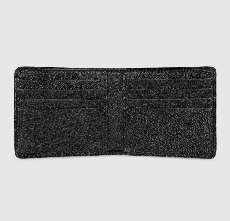 GUCCI JUMBO GG WALLET IN BLACK CANVAS