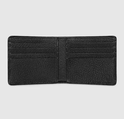 GUCCI JUMBO GG WALLET IN BLACK CANVAS