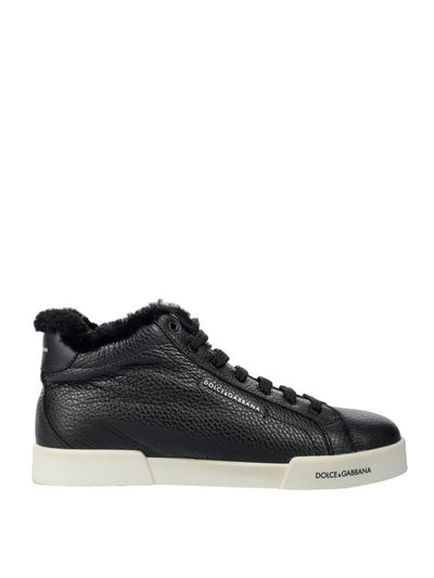 DOLCE & GABBANA KIDS LEATHER SNEAKERS