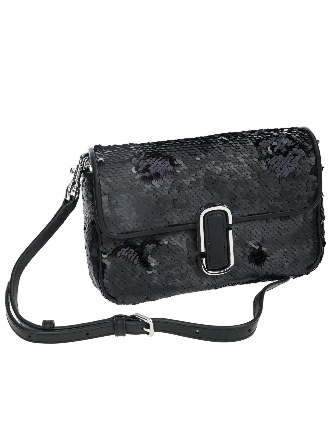 MARC JACOBS THE J MARC SHOULDER BAG WITH BLACK SEQUINS