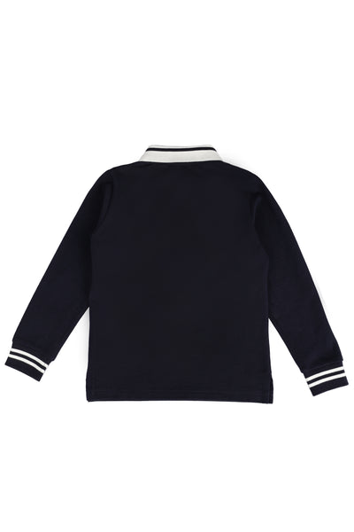 MONCLER KIDS LONG SLEEVED POLO SHIRT