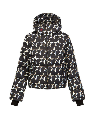 PERFECT MOMENT POLAR FLARE SKI JACKET STAR PRINT