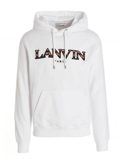 LANVIN WHITE HOODED SWEATSHIRT 