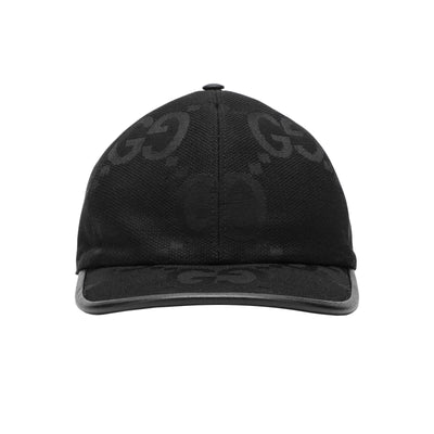 GUCCI JUMBO GG BASEBALL HAT WITH LEATHER DETAILS