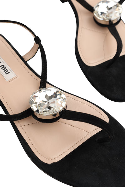 MIU MIU LEATHER SANDALS