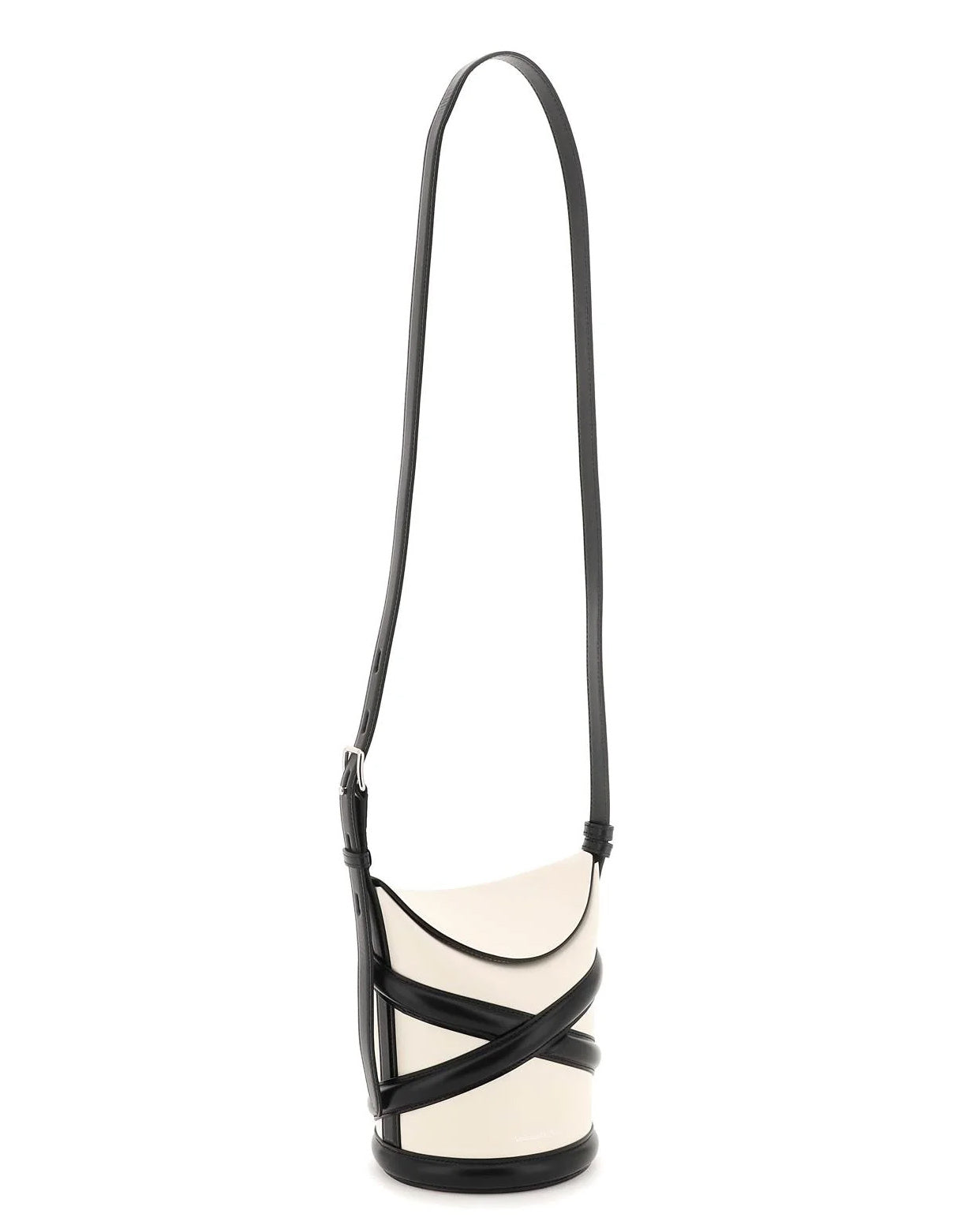 ALEXANDER MCQUEEN THE CURVE BUCKET LEATHER BAG