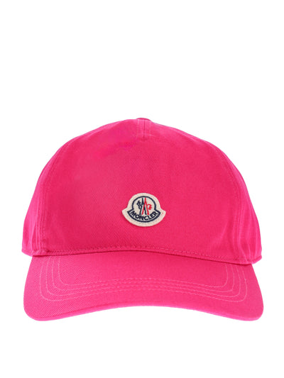 MONCLER FUCHSIA CAP WITH LOGO