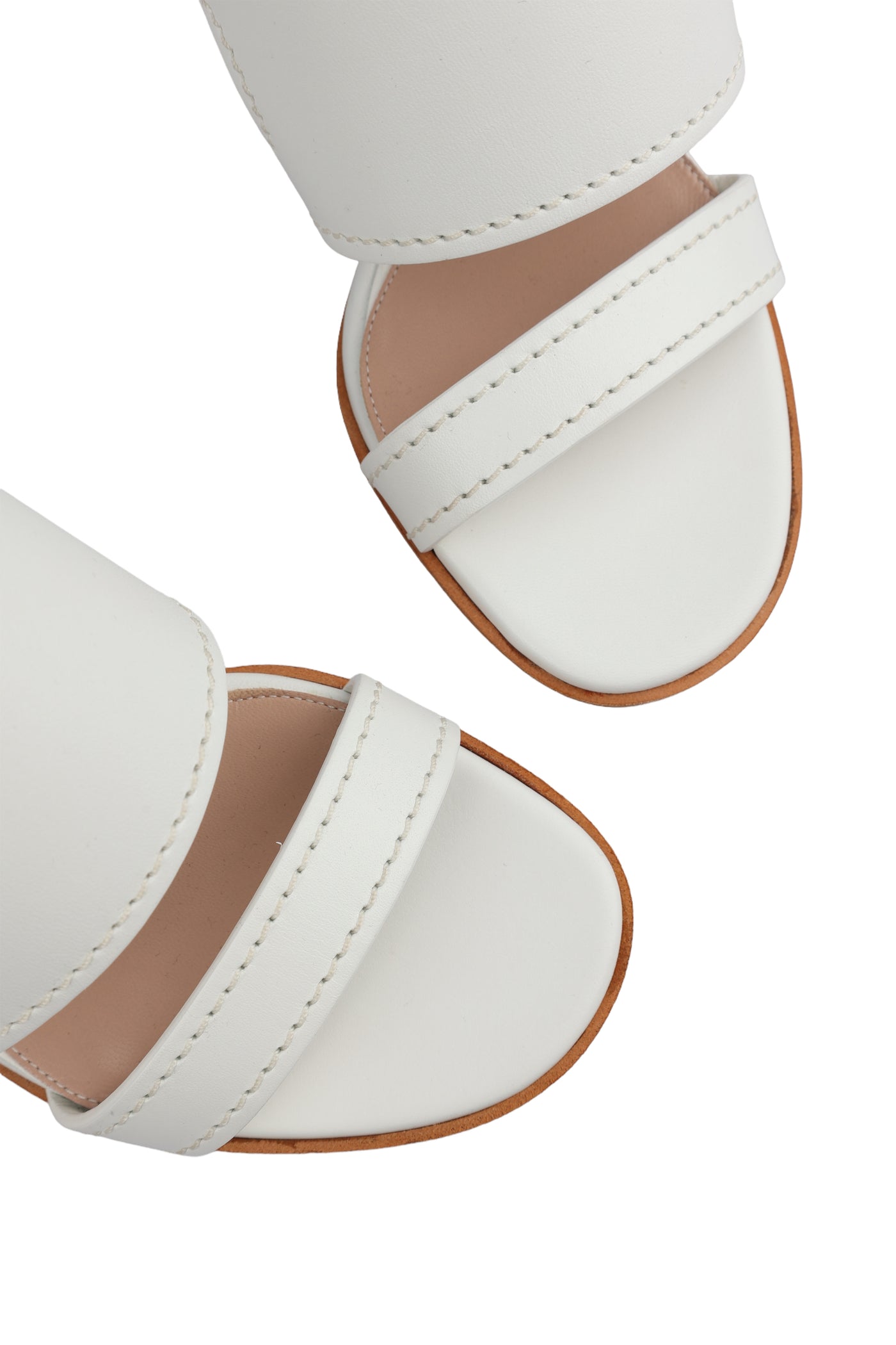 ALEXANDER MCQUEEN N.13 LEATHER SLIDE SANDALS WITH WOODEN HEEL IN WHITE