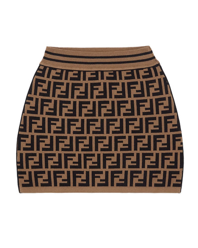 FENDI KIDS FF KNIT SKIRT