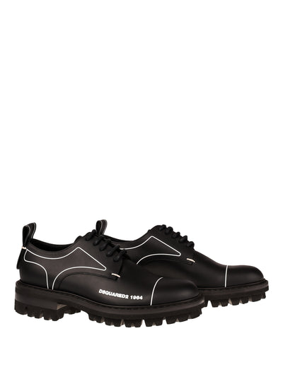 DSQUARED2 LEATHER LACED SHOES