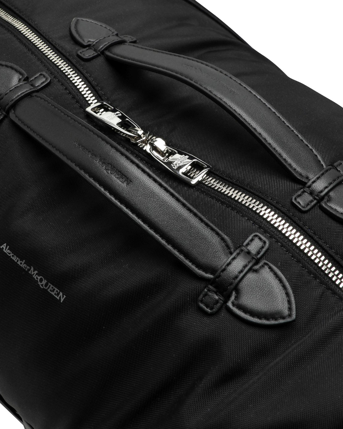 ALEXANDER MCQUEEN BLACK NYLON TRAVEL BAG