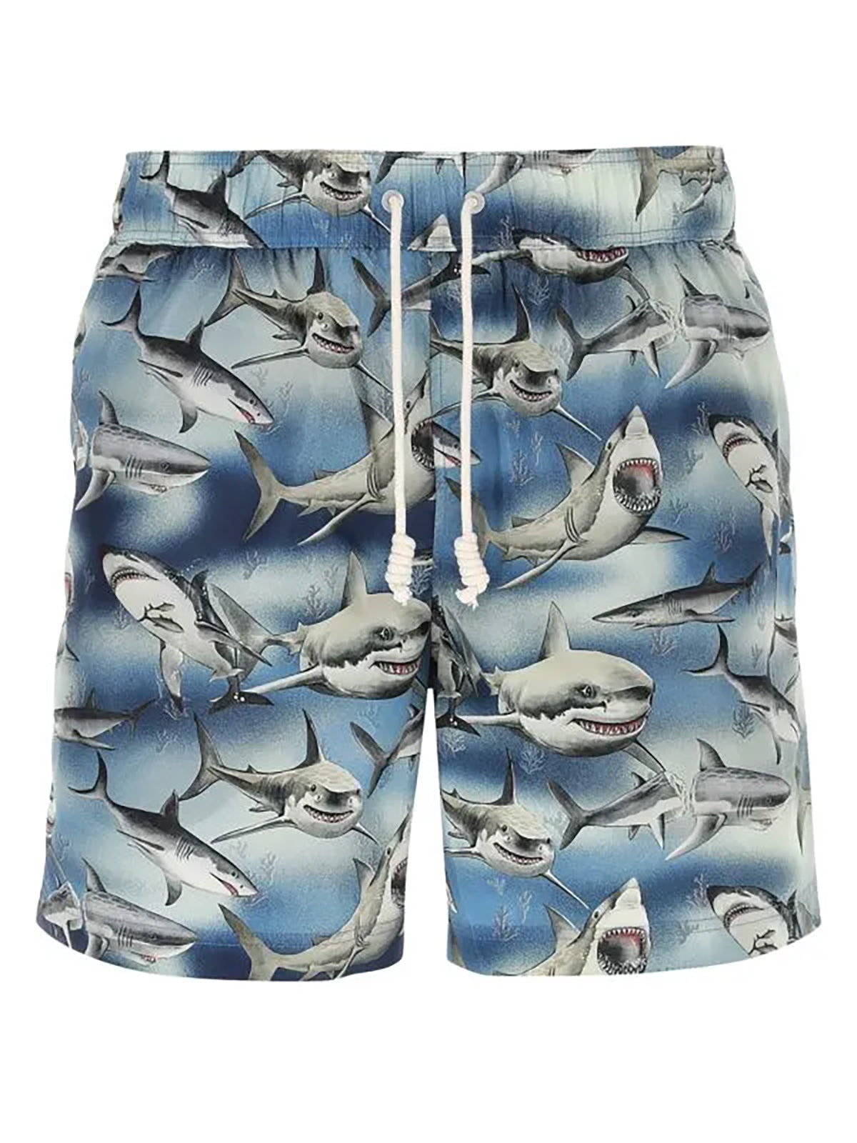 PALM ANGELS SHARK PRINT BLUE SWIM BOXERS 