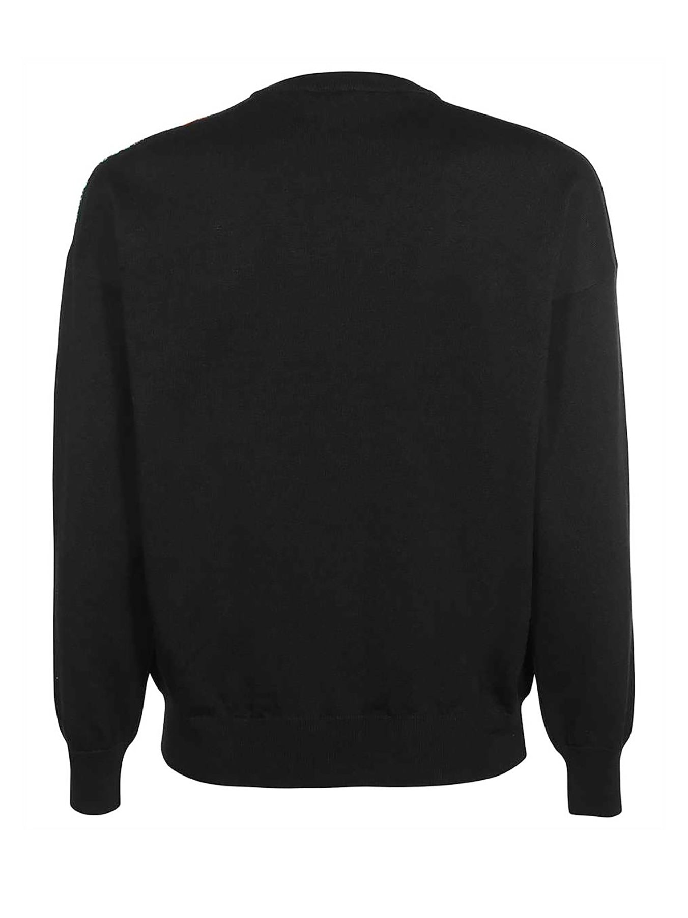 MARCELO BURLON WINGS BLACK SWEATER 