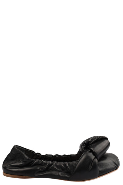 MIU MIU LEATHER SLIP-ON SHOES