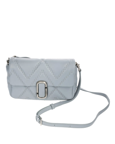 MARC JACOBS THE J MARC GRAY SHOULDER BAG IN QUILTED LEATHER