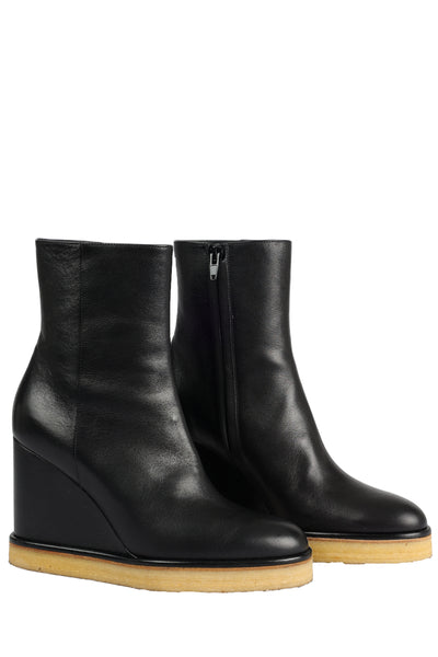 CELINE LEATHER ANKLE BOOTS