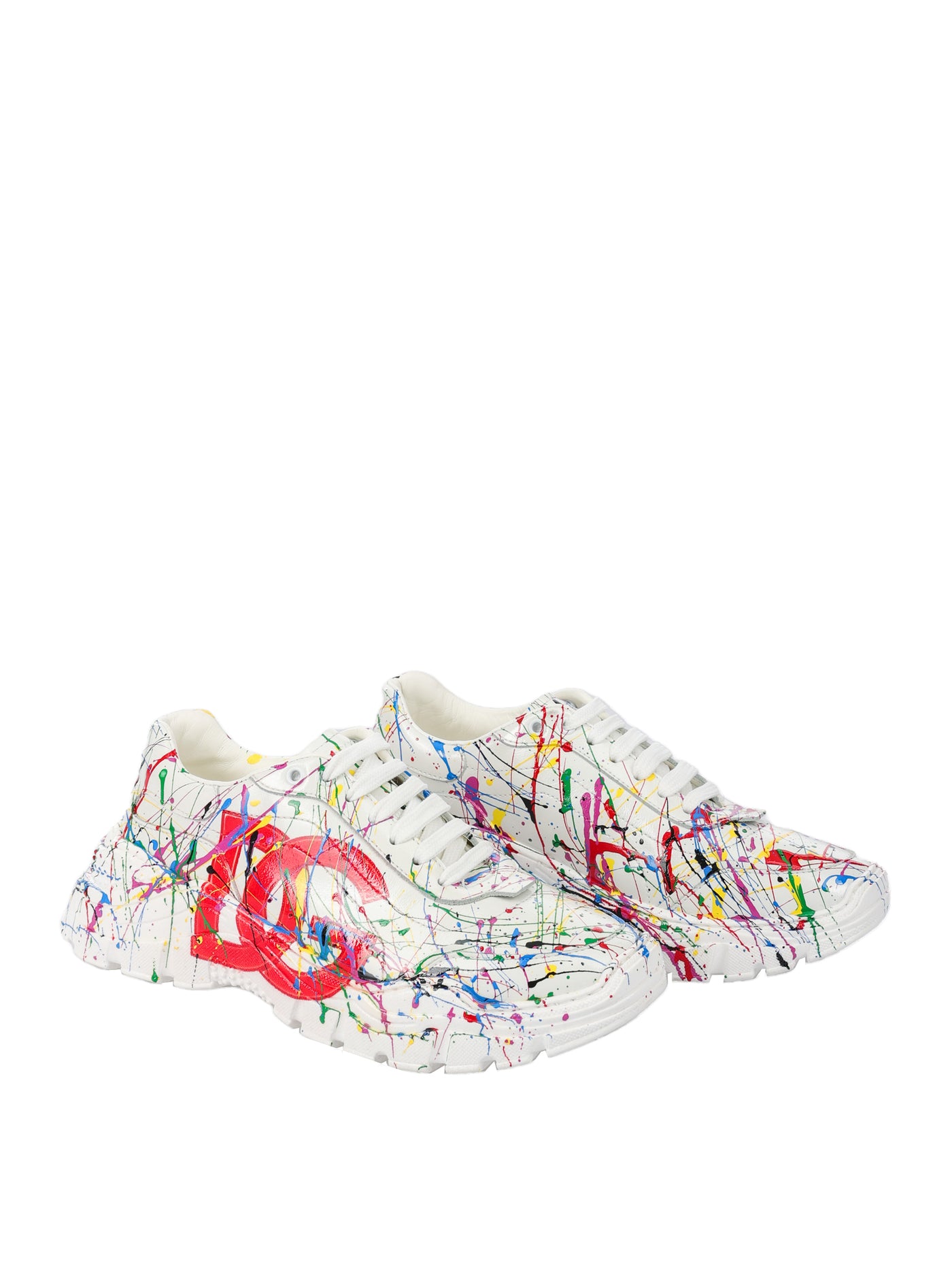 DOLCE & GABBANA KIDS LEATHER SNEAKERS