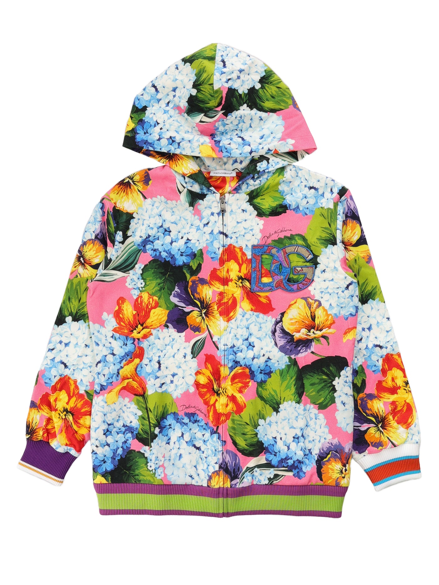 DOLCE & GABBANA KIDS SWEATSHIRT WITH ZIP & HOOD