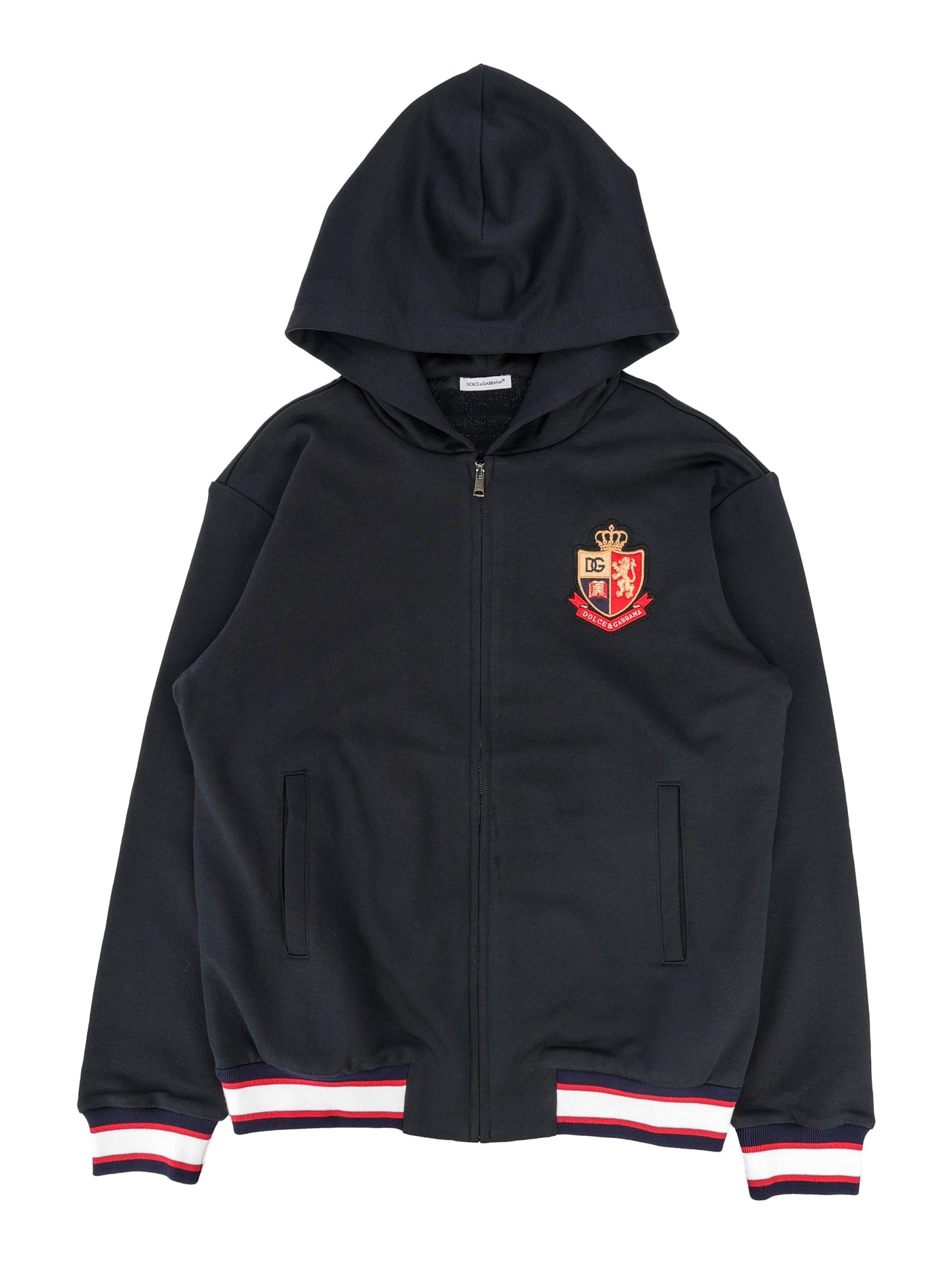 DOLCE & GABBANA KIDS SWEATSHIRT WITH ZIP & HOOD