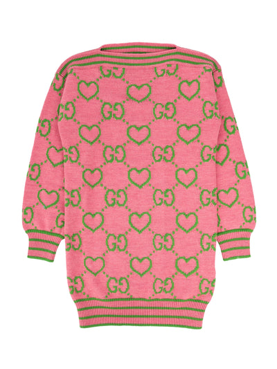 GUCCI KIDS GG HEARTS DRESS