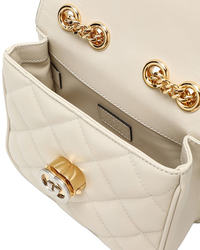 GUCCI DECO SHOULDER BAG IN IVORY QUILTED LEATHER