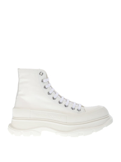 ALEXANDER MCQUEEN TREAD SLICK WHITE HIGH SNEAKERS