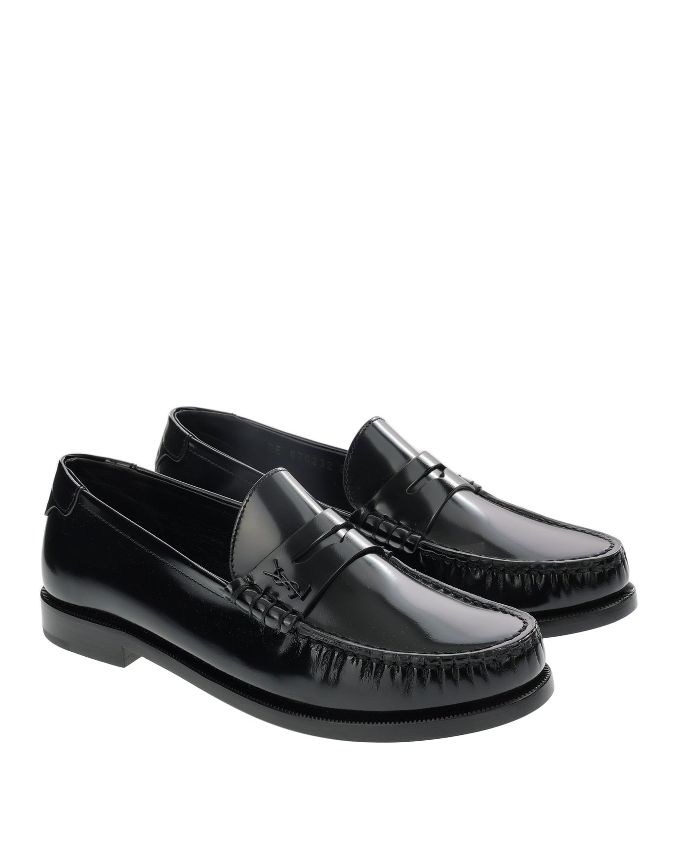 SAINT LAURENT BLACK LOAFERS 