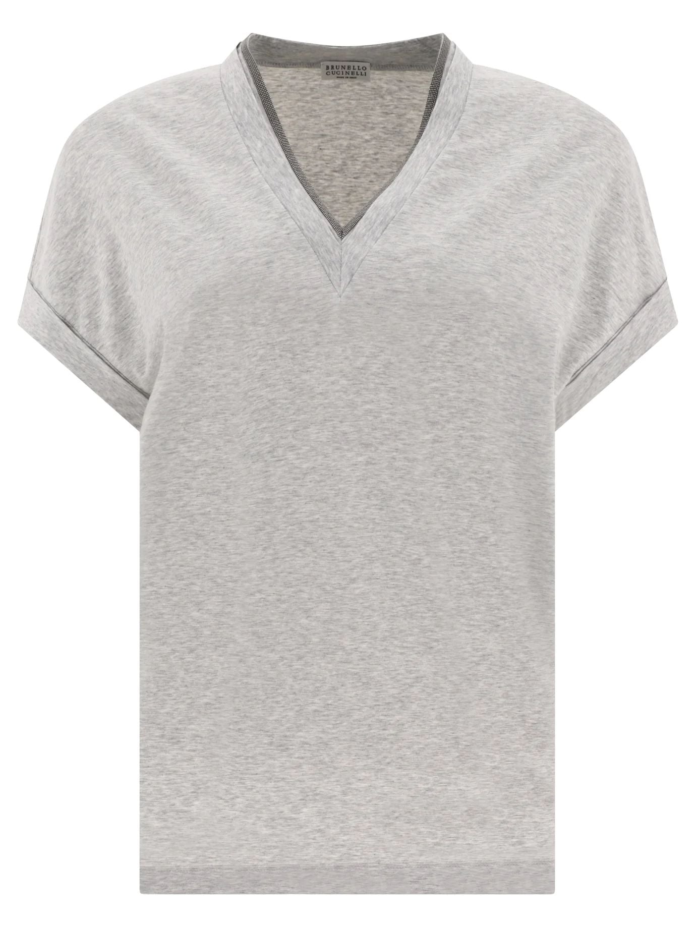 BRUNELLO CUCINELLI T-SHIRT BLU