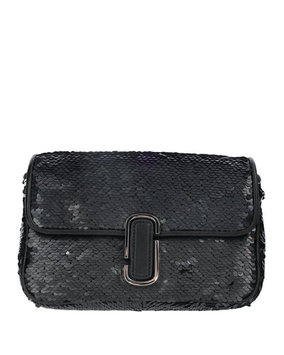 MARC JACOBS THE J MARC SHOULDER BAG WITH BLACK SEQUINS