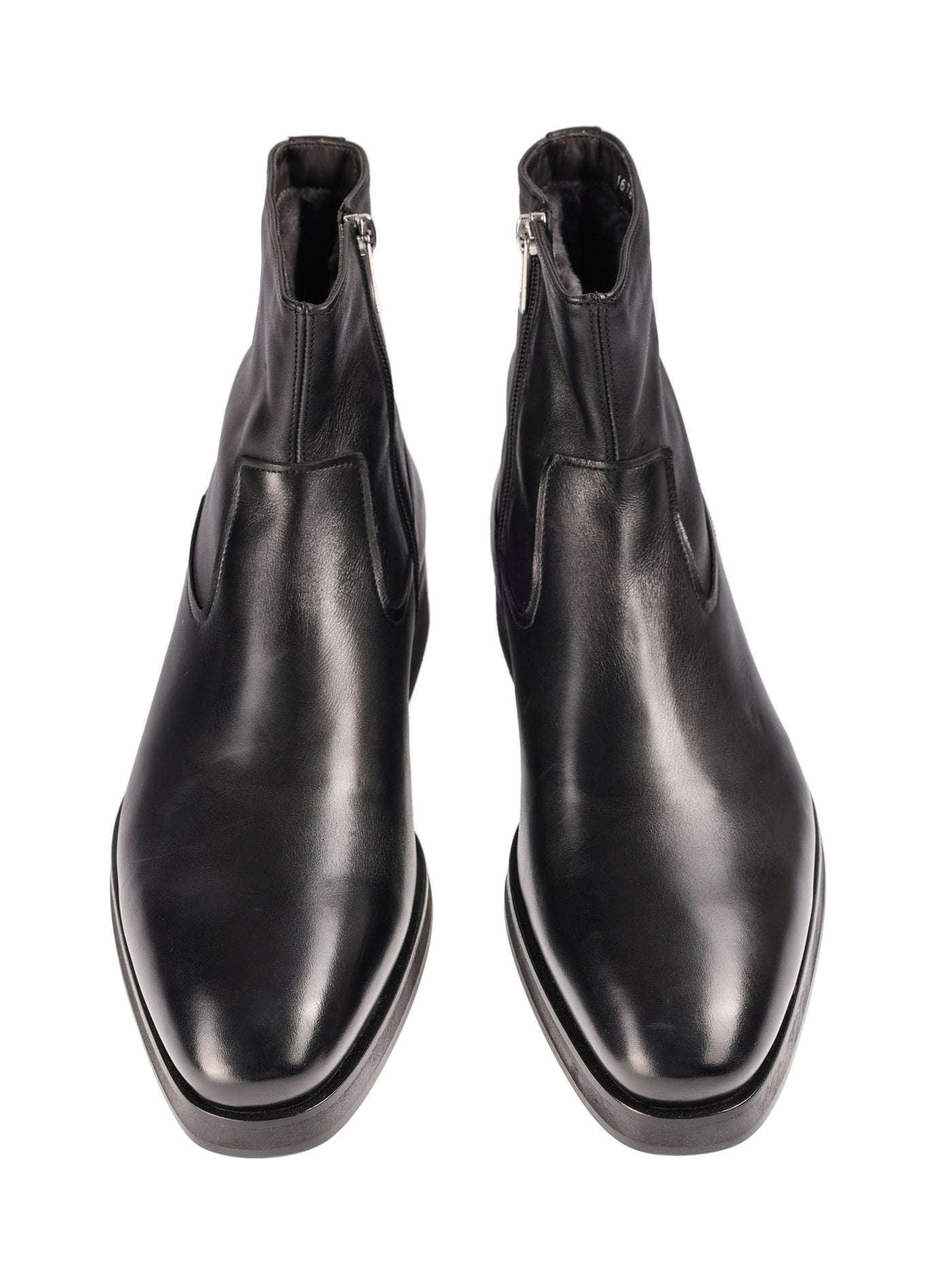 SANTONI LEATHER ANKLE BOOTS