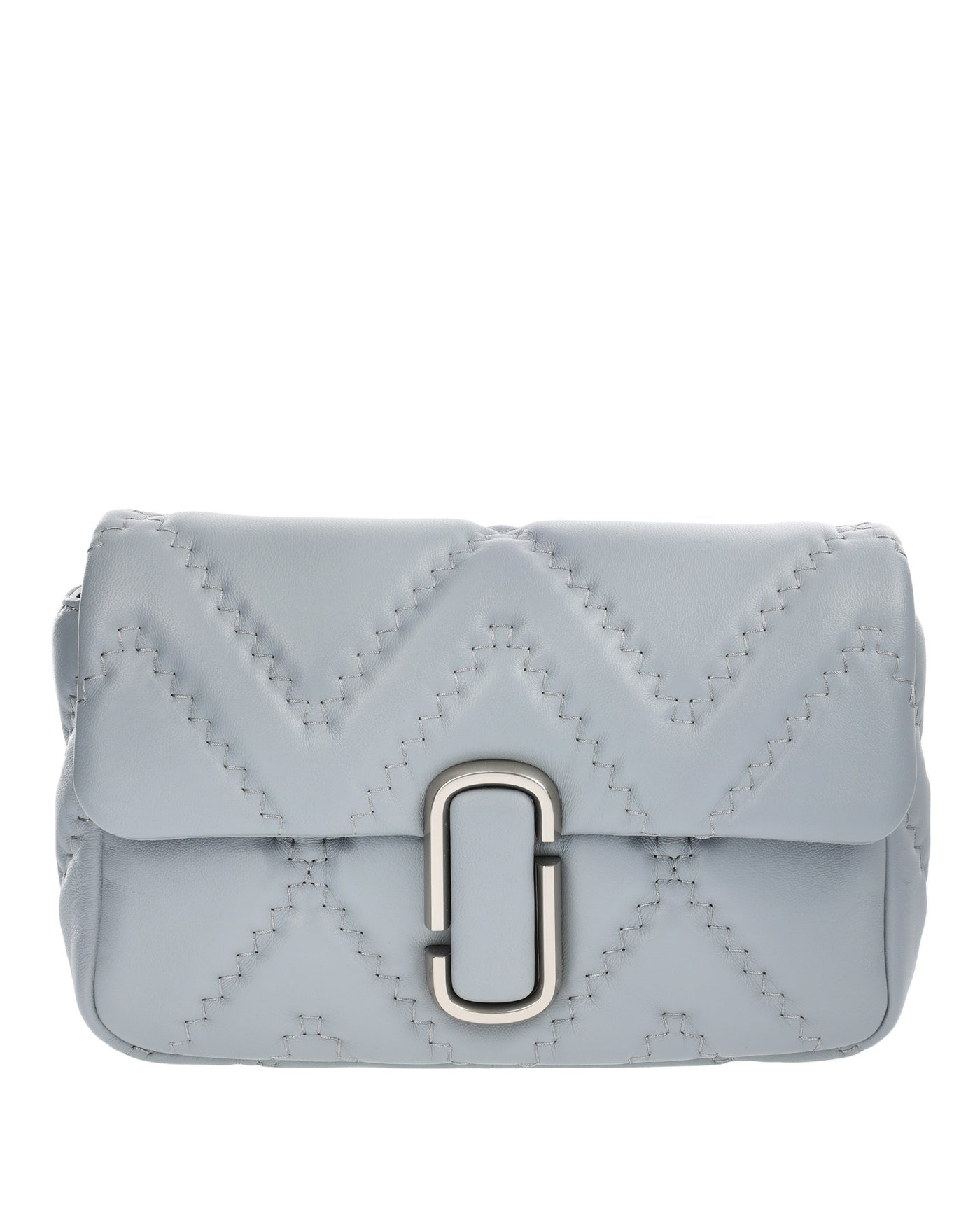 MARC JACOBS THE J MARC GRAY SHOULDER BAG IN QUILTED LEATHER